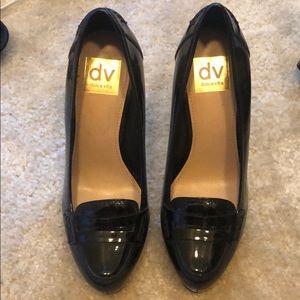 Dolce Vita Black Patent Penny Loafer Pumps